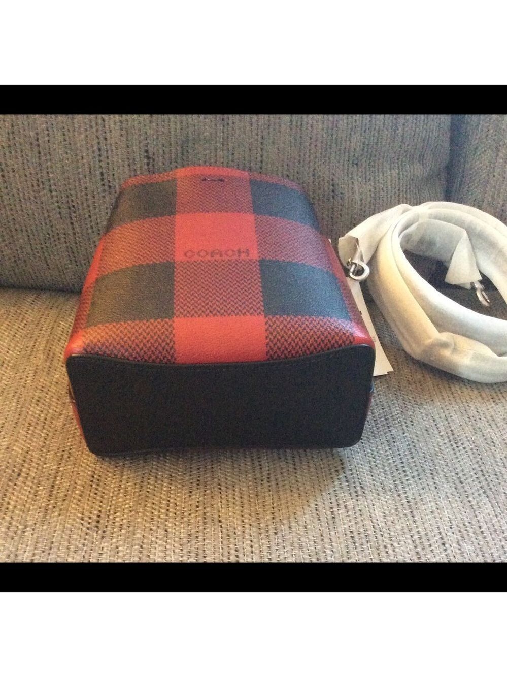 Authentic Coach Bucket Bag & Wristlet Plaid Print - Picture 6 of 10